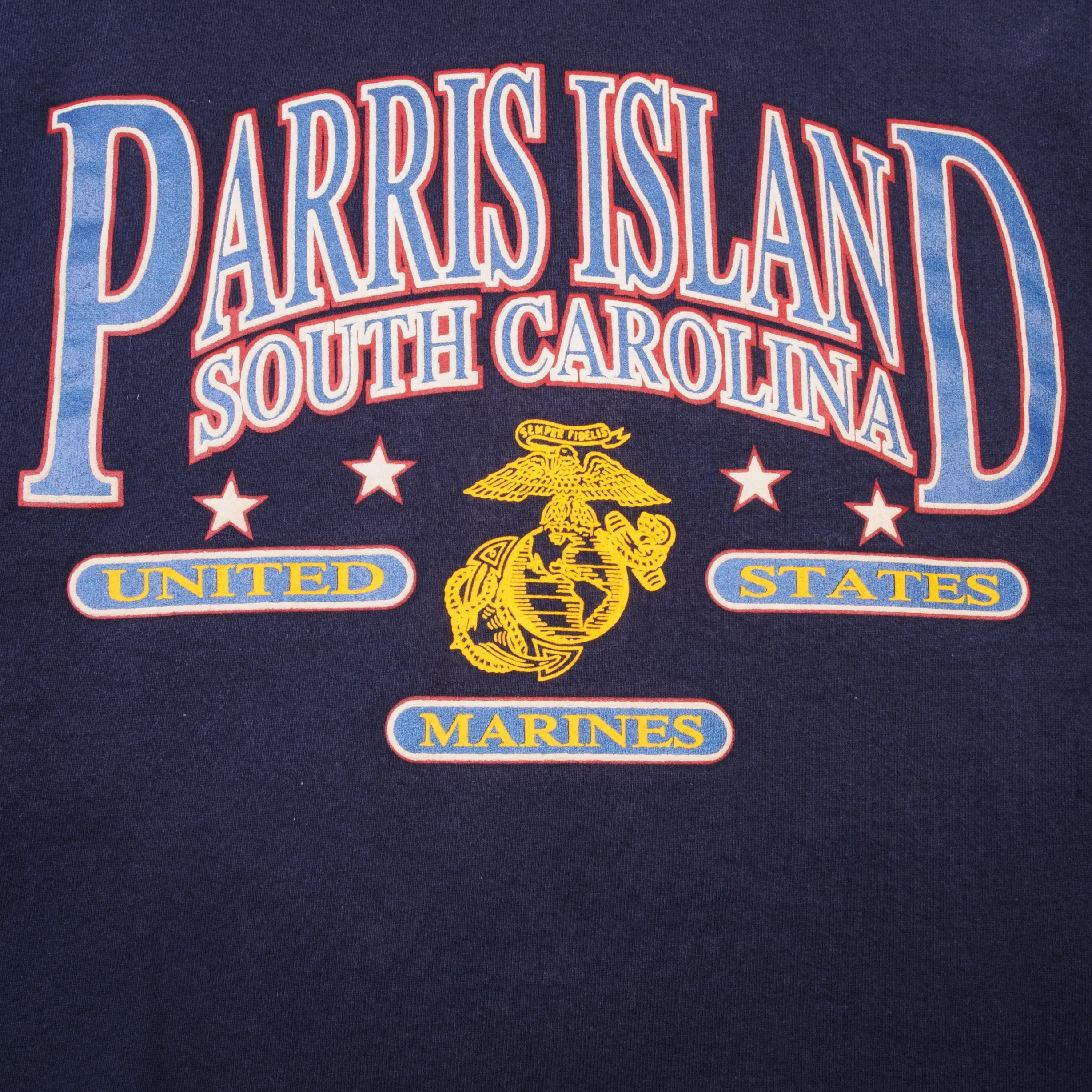 VINTAGE USMC PARRIS ISLAND SOUTH CAROLINA 90S HEAVYWEIGHT SWEATSHIRT XL MADE USA