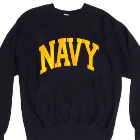 VINTAGE USN US NAVY REVERSE WEAVE SWEATSHIRT CREWNECK 1990s SIZE LARGE