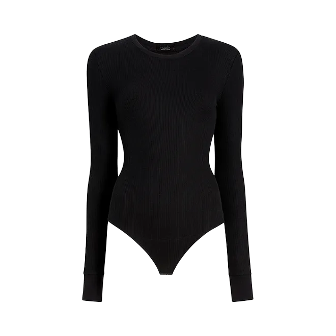 Waffle Bodysuit | Black