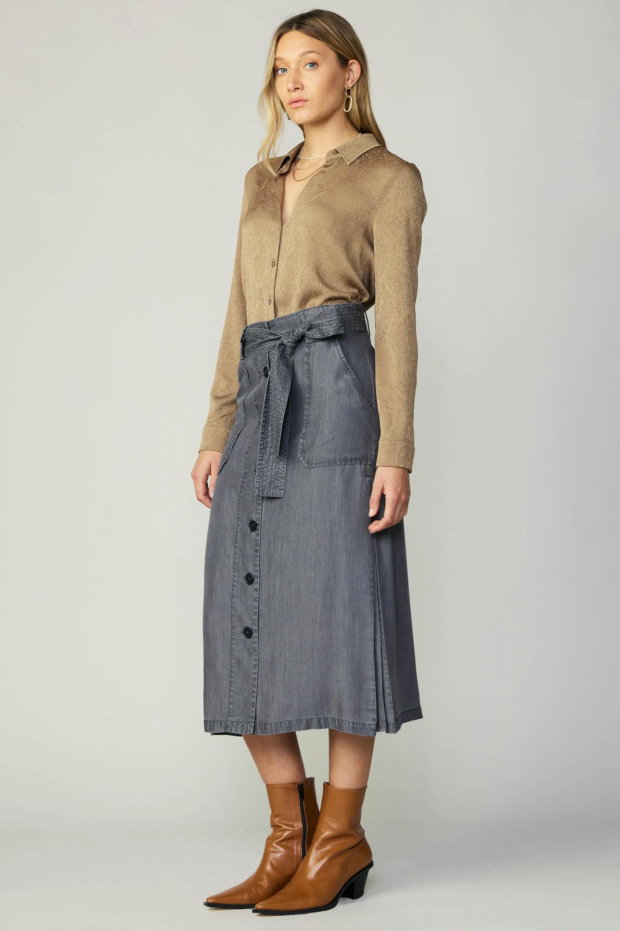 Washed Utility Skirt