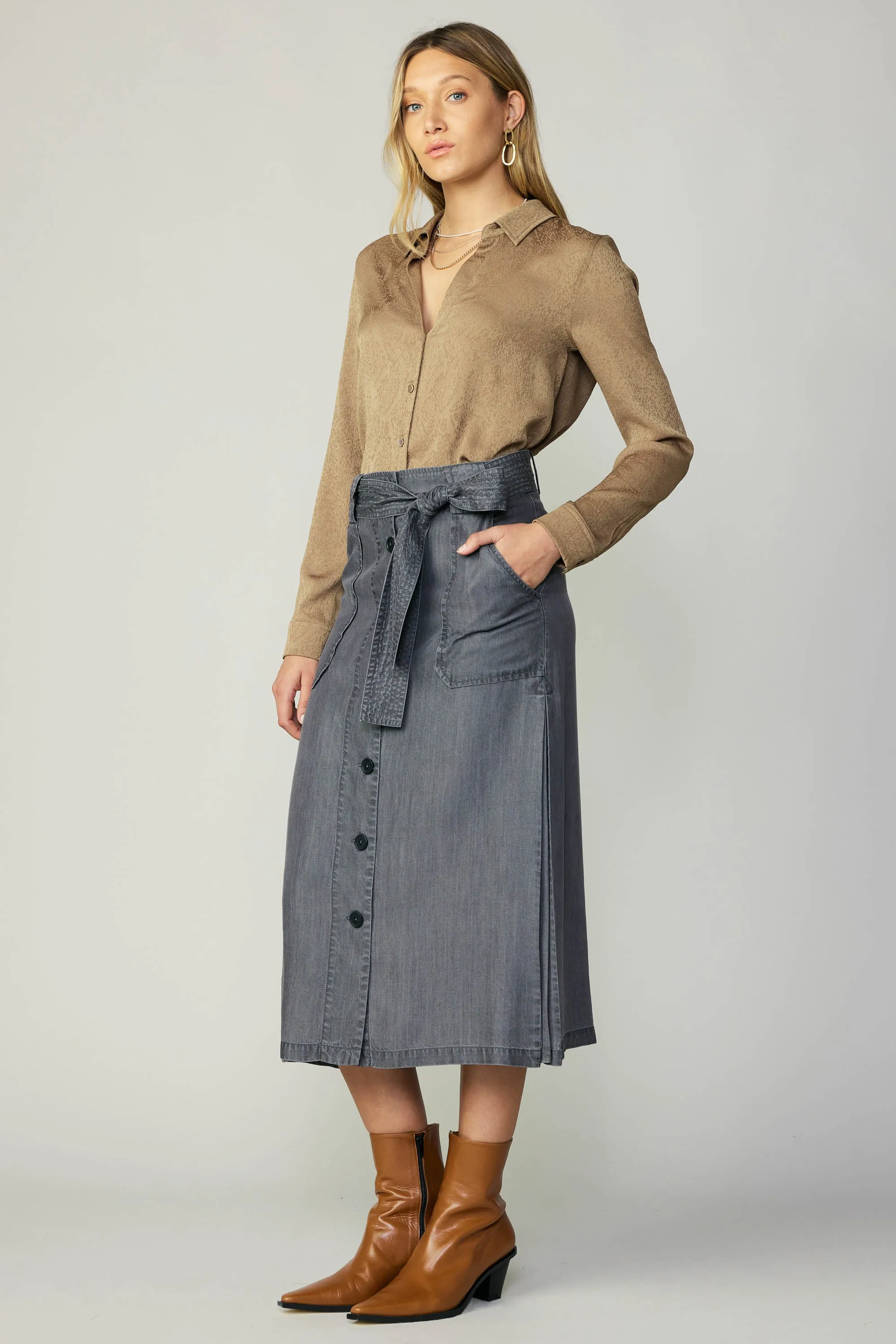 Washed Utility Skirt