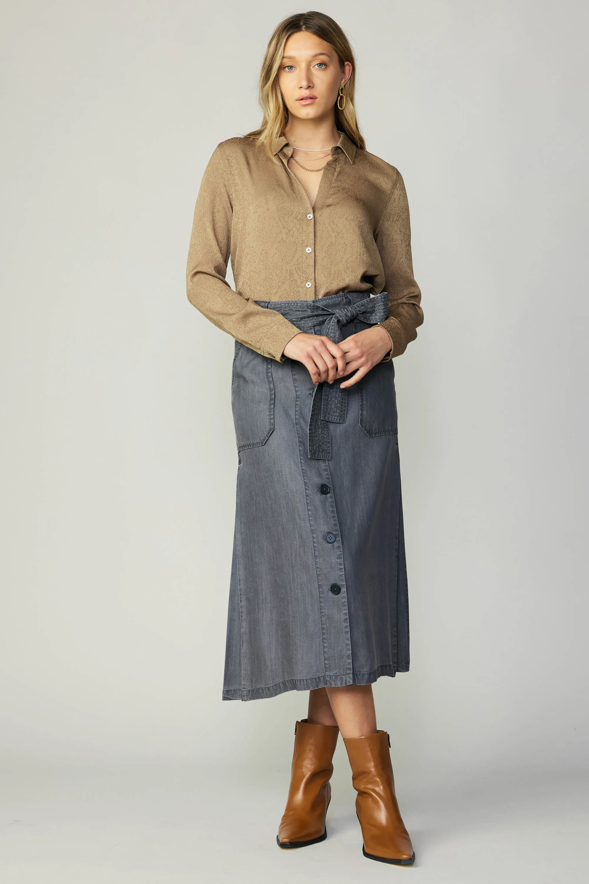 Washed Utility Skirt