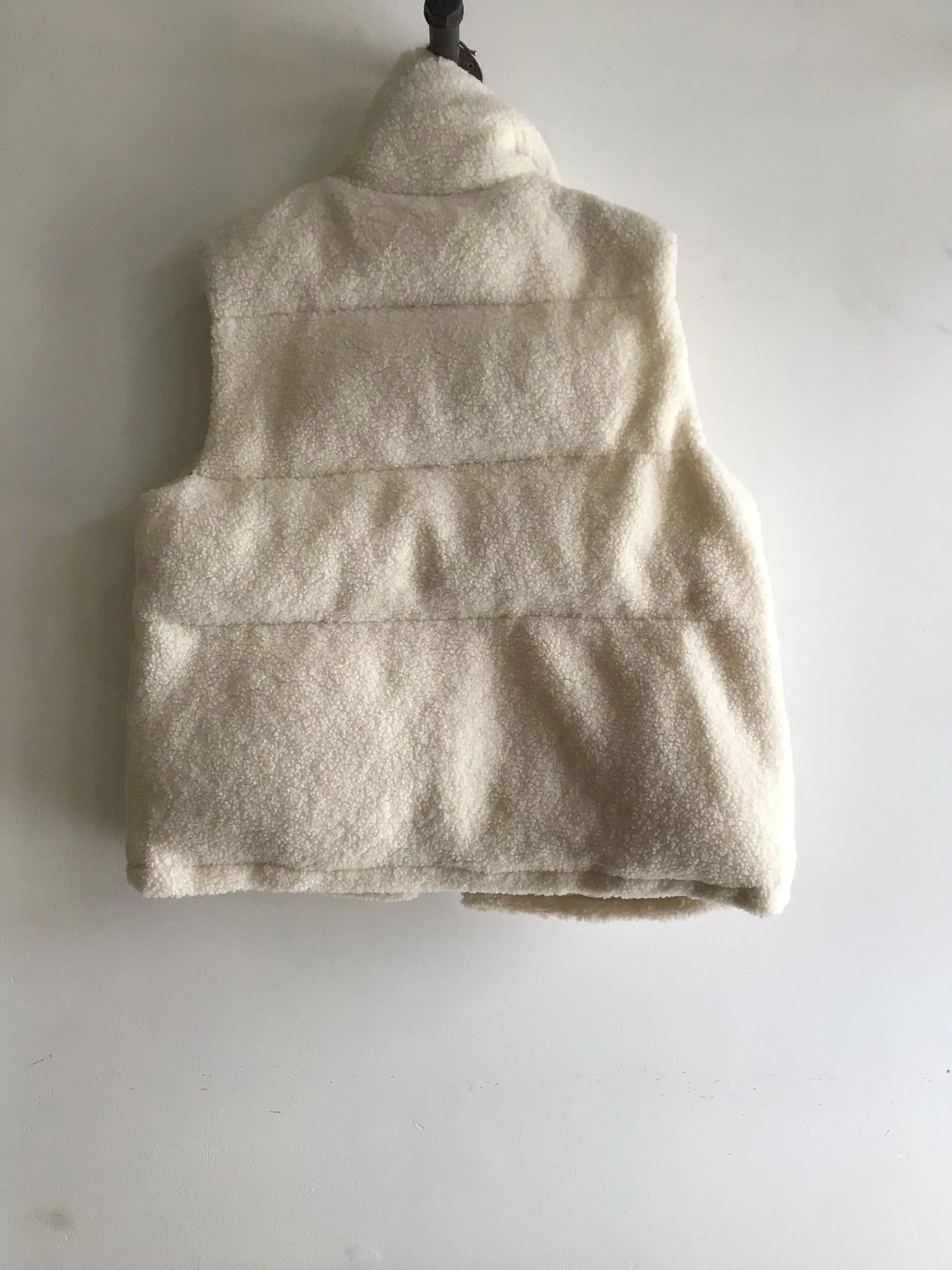 White Fleece Puffer Vest