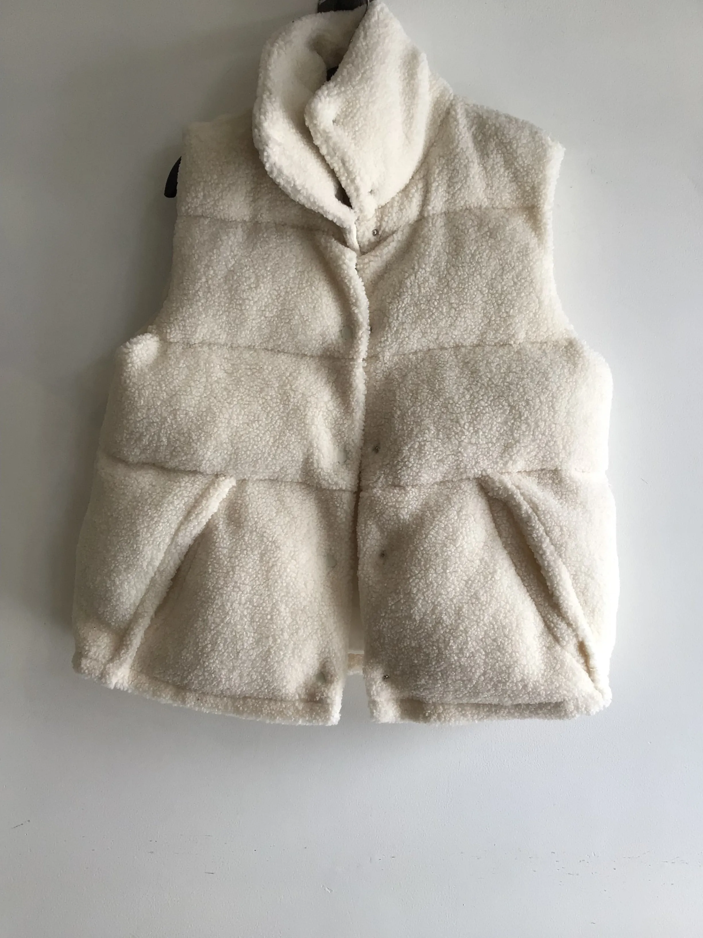 White Fleece Puffer Vest