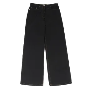 Wide Leg Black Denim Jeans