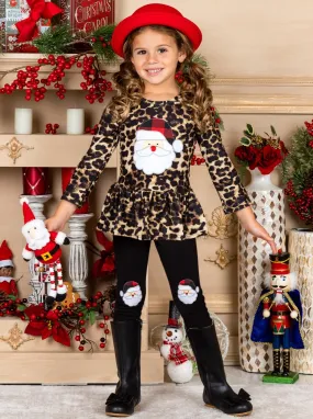 Wild For Santa Patched Legging Set