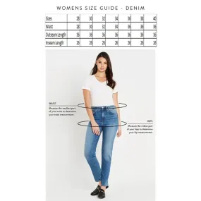 Women Wear Denim Jeans Light Blue Clean Look Light Fade