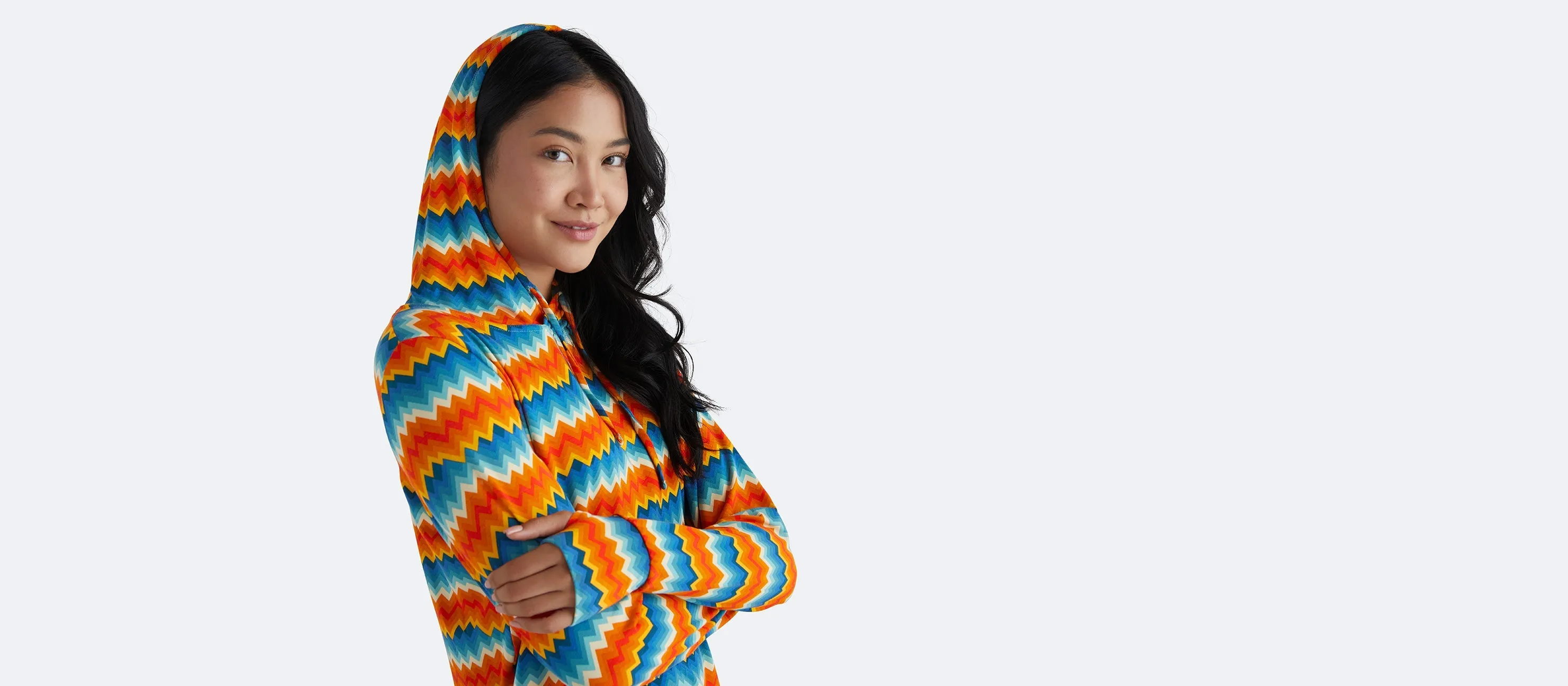 Women's Pullover Hoodie | Groovy Chevron