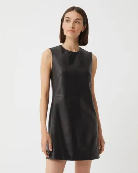 Yara Dress in Nappa Leather, Black